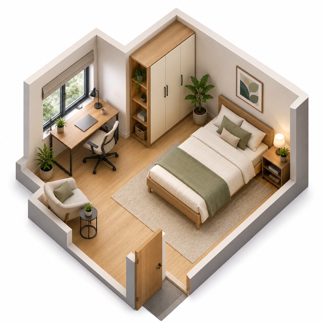 cozy-pod private bed room